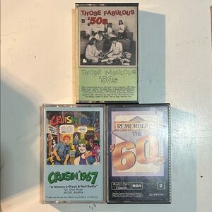 Cassette Bundle – Cruisin’ 1967, Fabulous ’50s, Remembering the ’60s (Set of 3)